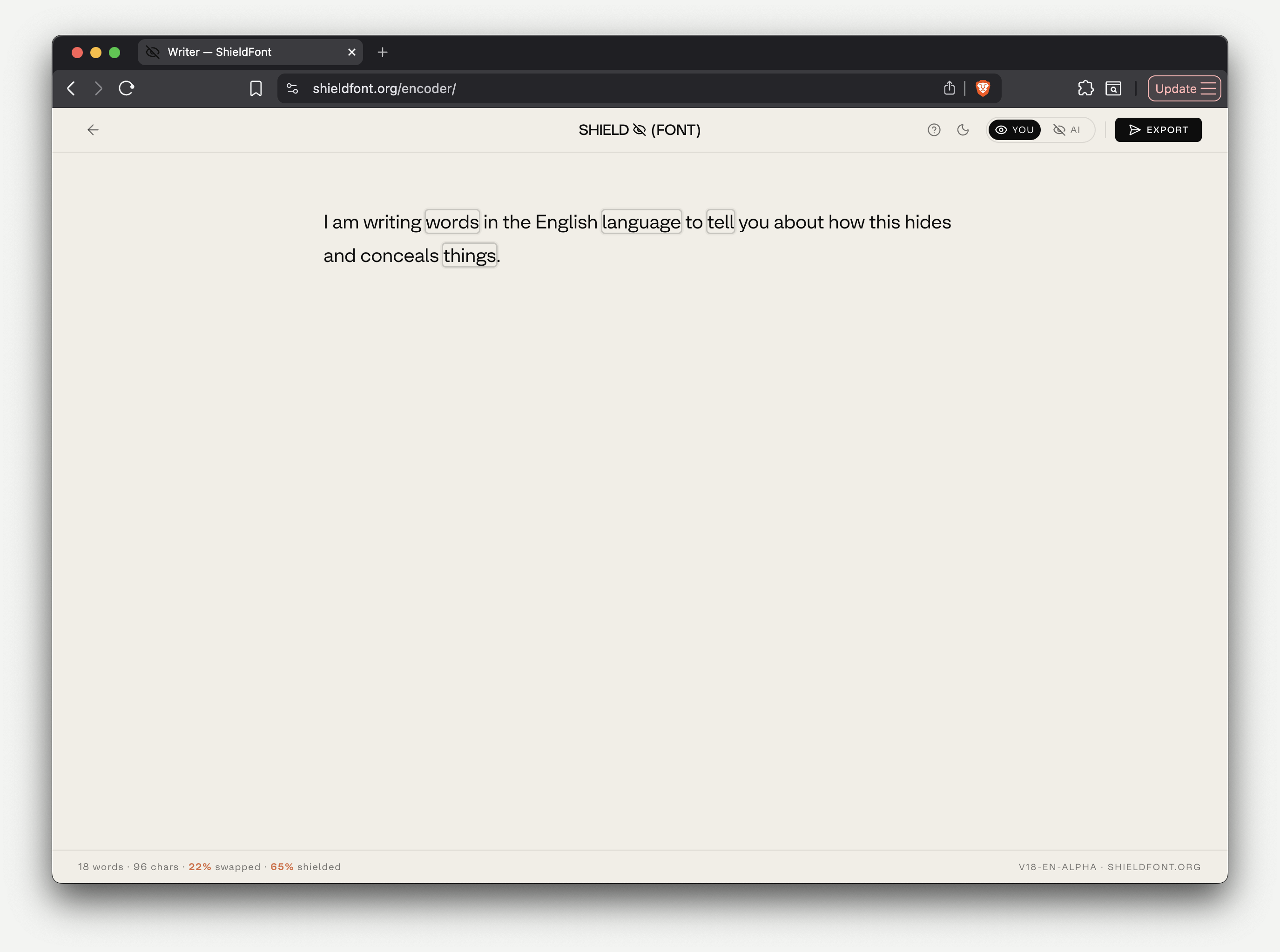 Encoder mockup